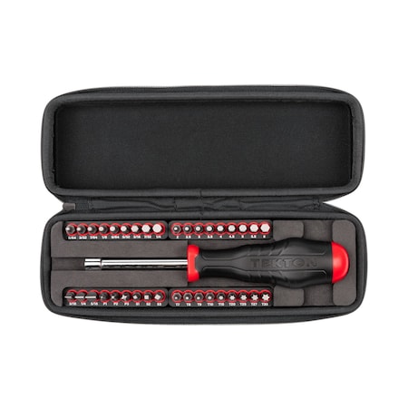 Tekton 1/4 Inch Bit Driver and Bit Set with Case, 37-Piece DBH93101